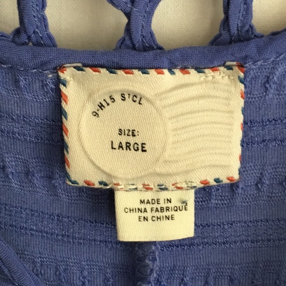 ANTHROPOLOGIE Aicha Lavender Tribal Boho Festival Casual Sleeveless Shirt - Picture 4 of 7